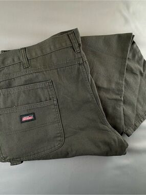Dickies Men's Olive Green Work Cargo Pants